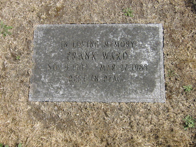 Gravesite details for WARD, Frank at Mountain View Cemetery